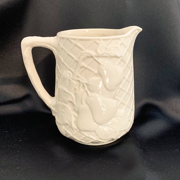 Embossed, Ivory Pear Pitcher - Picture 1 of 7